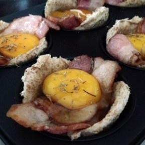 Sprinkle some thyme herbs onto the egg