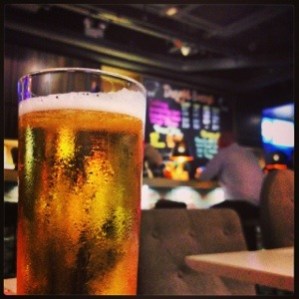 A cool beer to end the night!