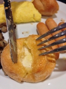 Ciabatta rolls with honey butter cream