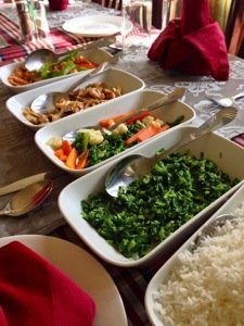 First lunch in Bhutan
