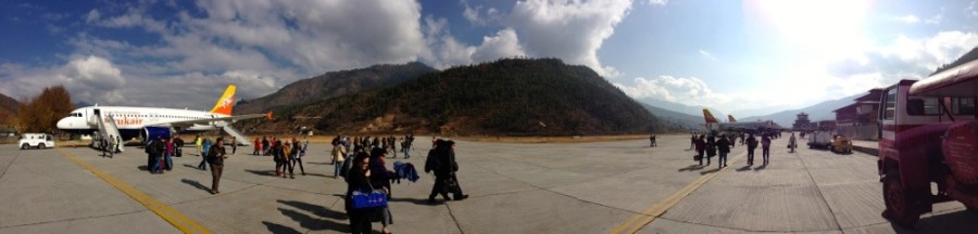 Passengers just walked leisurely on the tarmac