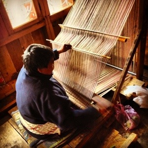 Very hard work in weaving