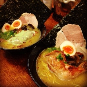 Ramen with chicken stock