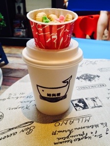 Each cuppa comes with a box of button biscuits!