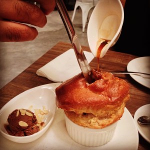 Kahlua Soufflé  with Double Chocolate Ice-cream
