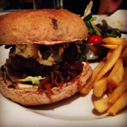 The CW Bleu Cheese Burger