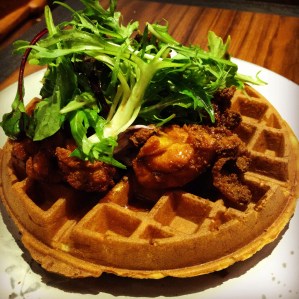 Waffles with Crispy Fried Chicken Tenders