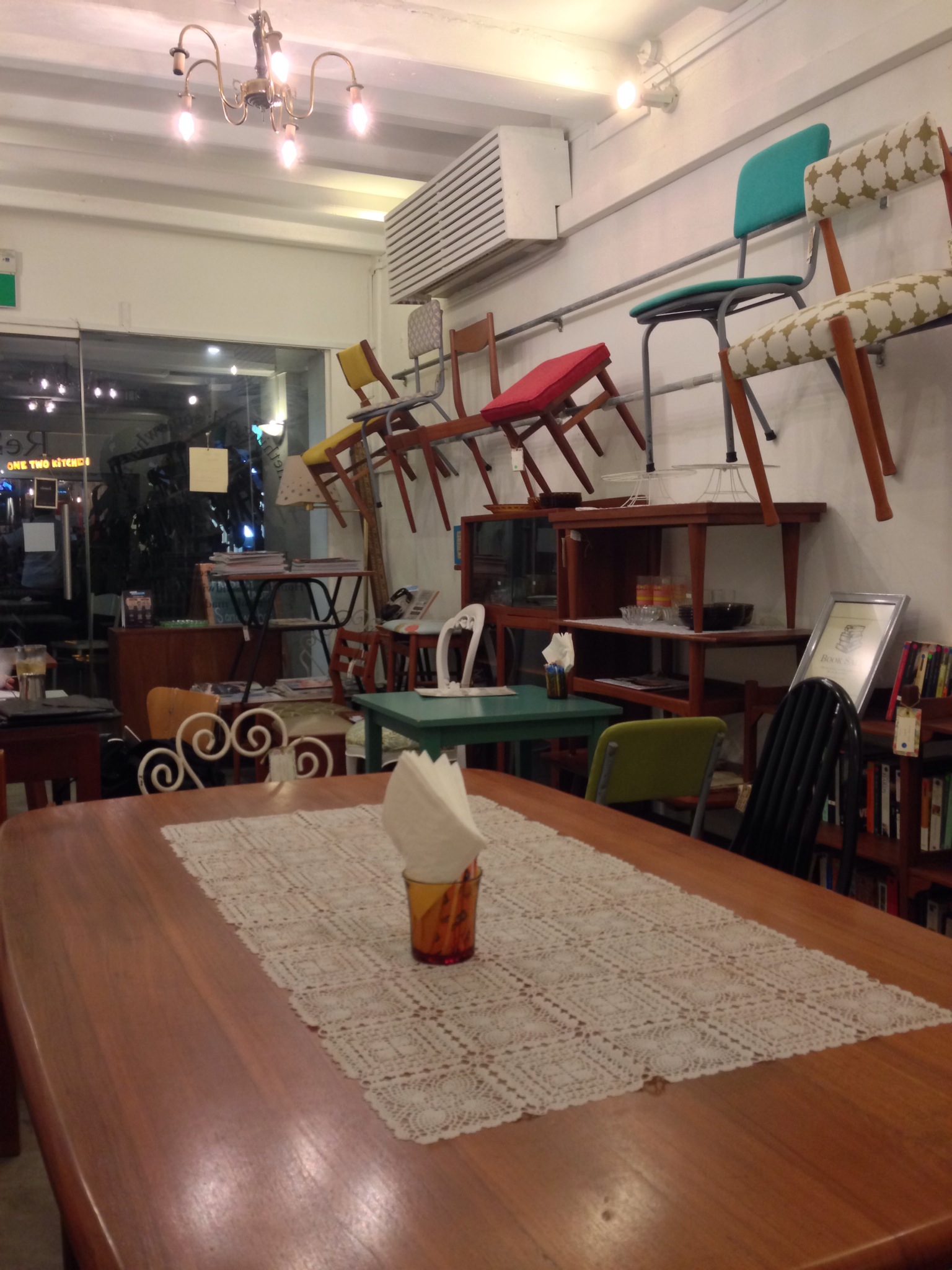 A cafe and a furniture shop!