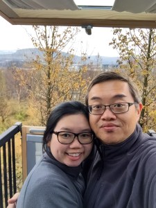 Happy couple at balcony!
