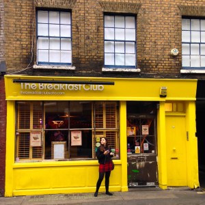 Bright yellow exterior