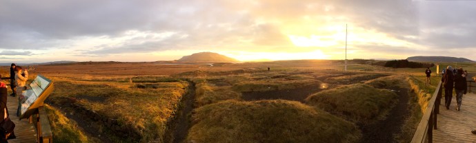 Beautiful sunset at Skálholt