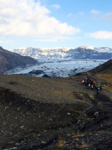 Quite a hike to the glacier edge
