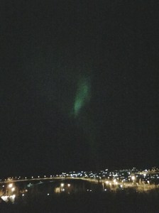 Aurora Borealis right at our balcony!