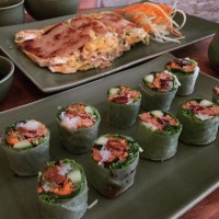 Pulled Pork Rice Roll and Taro Cake