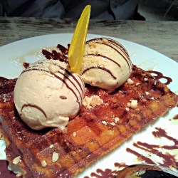 Waffle with Hazelnut and Pistachio