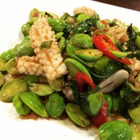 Thai style Petai with Squid